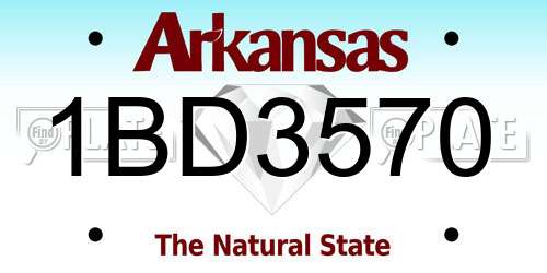 1BD3570 Arkansas License Plate