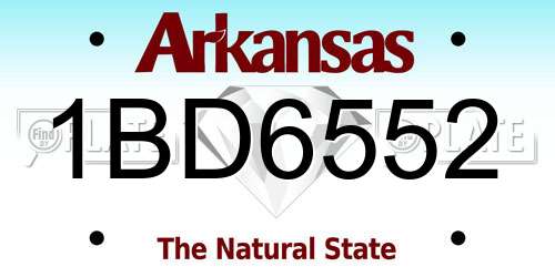 1BD6552 Arkansas License Plate