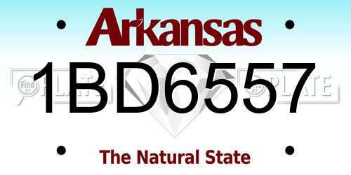 1BD6557 Arkansas License Plate