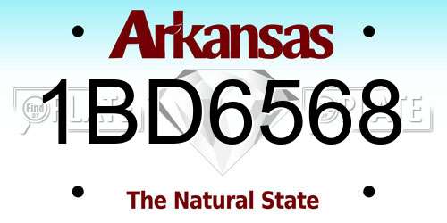 1BD6568 Arkansas License Plate