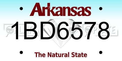 1BD6578 Arkansas License Plate