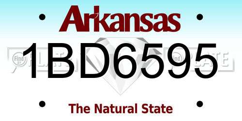 1BD6595 Arkansas License Plate