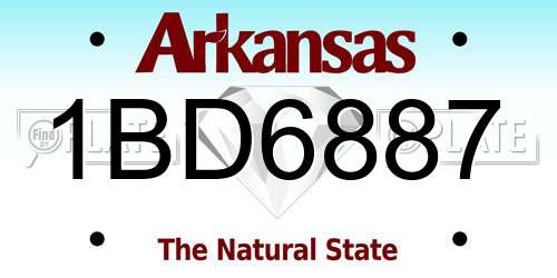 1BD6887 Arkansas License Plate