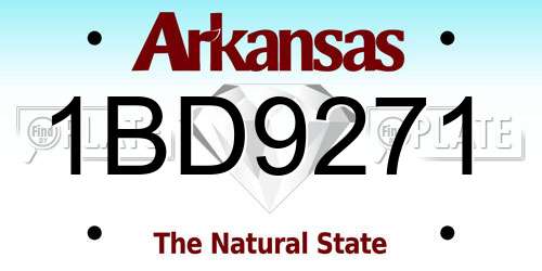 1BD9271 Arkansas License Plate