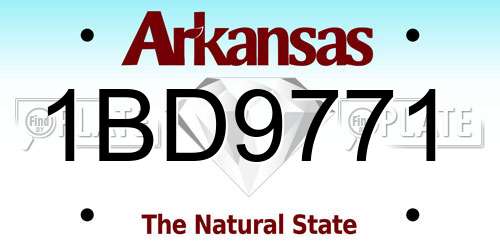 1BD9771 Arkansas License Plate