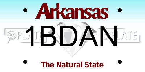 1BDAN Arkansas License Plate