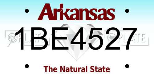 1BE4527 Arkansas License Plate