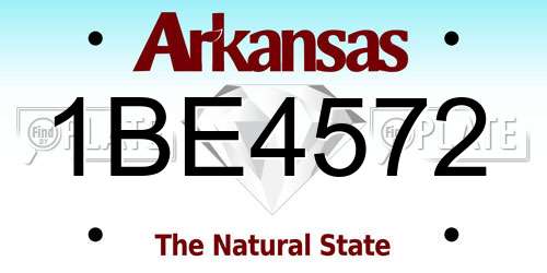 1BE4572 Arkansas License Plate