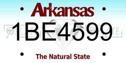 1BE4599 Arkansas License Plate