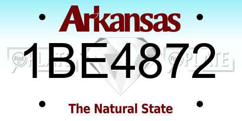 1BE4872 Arkansas License Plate
