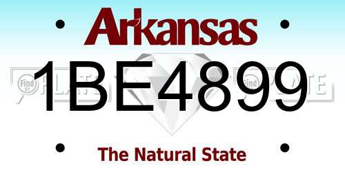 1BE4899 Arkansas License Plate
