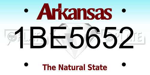 1BE5652 Arkansas License Plate