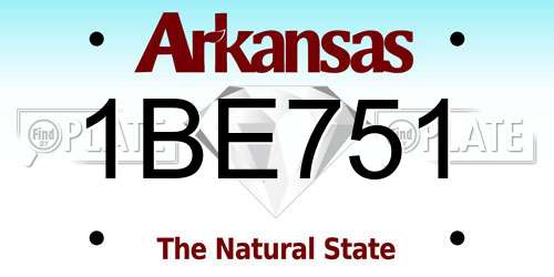1BE751 Arkansas License Plate