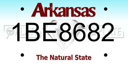 1BE8682 Arkansas License Plate