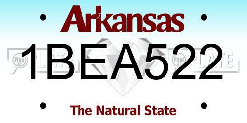 1BEA522 Arkansas License Plate
