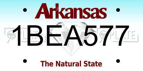 1BEA577 Arkansas License Plate