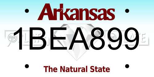 1BEA899 Arkansas License Plate