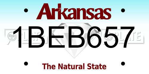 1BEB657 Arkansas License Plate