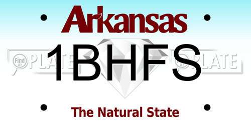 1BHFS Arkansas License Plate