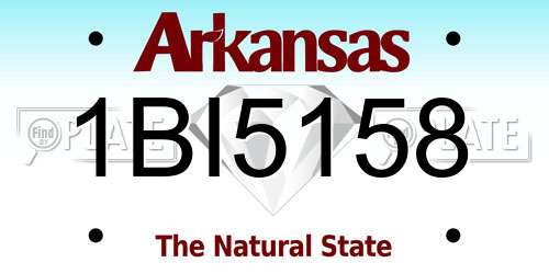 1BI5158 Arkansas License Plate
