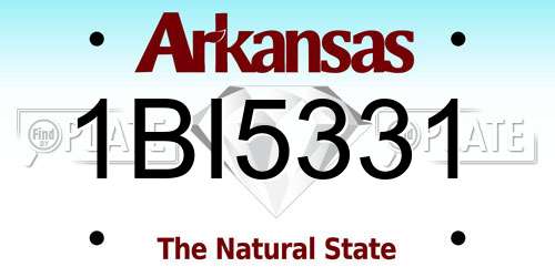1BI5331 Arkansas License Plate