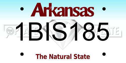 1BIS185 Arkansas License Plate