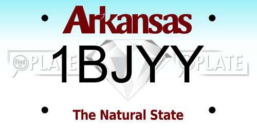 1BJYY Arkansas License Plate