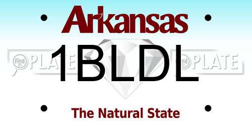 1BLDL Arkansas License Plate