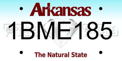 1BME185 Arkansas License Plate