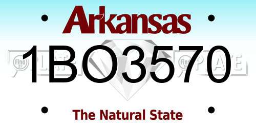 1BO3570 Arkansas License Plate