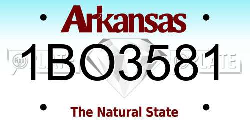 1BO3581 Arkansas License Plate
