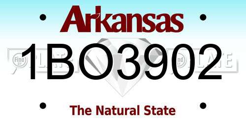 1BO3902 Arkansas License Plate