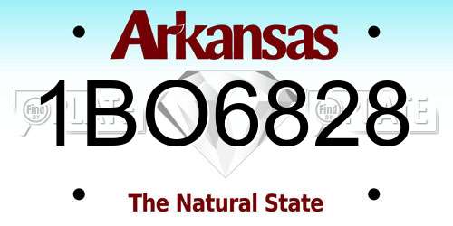 1BO6828 Arkansas License Plate