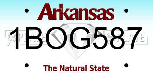 1BOG587 Arkansas License Plate