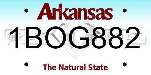 1BOG882 Arkansas License Plate