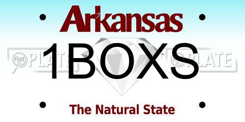 1BOXS Arkansas License Plate