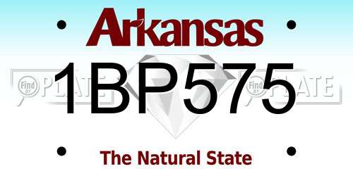 1BP575 Arkansas License Plate