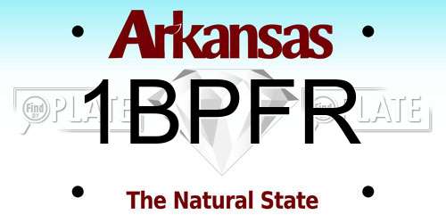1BPFR Arkansas License Plate