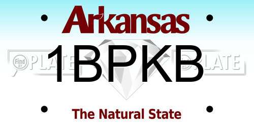 1BPKB Arkansas License Plate