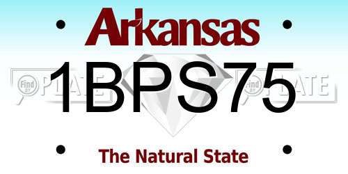 1BPS75 Arkansas License Plate