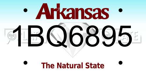1BQ6895 Arkansas License Plate