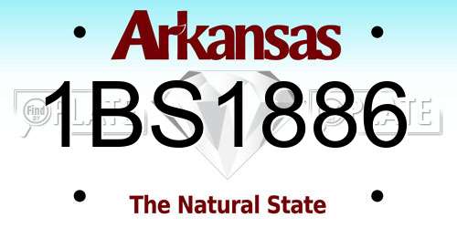1BS1886 Arkansas License Plate