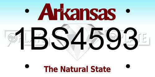 1BS4593 Arkansas License Plate
