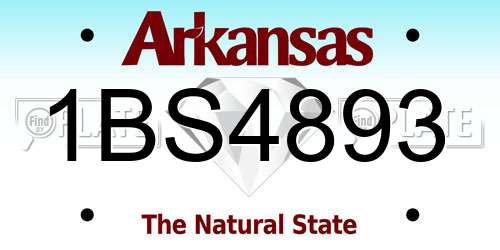 1BS4893 Arkansas License Plate