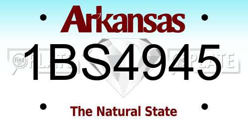 1BS4945 Arkansas License Plate