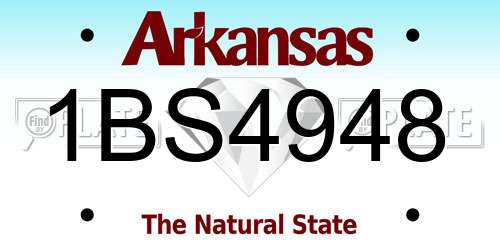1BS4948 Arkansas License Plate