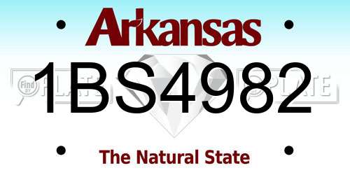 1BS4982 Arkansas License Plate