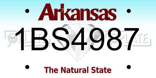 1BS4987 Arkansas License Plate
