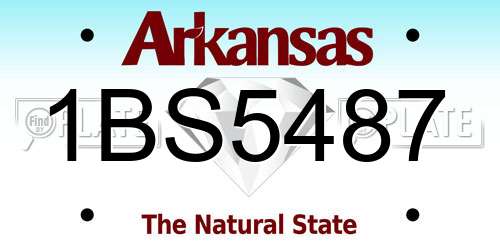 1BS5487 Arkansas License Plate