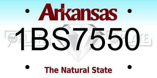 1BS7550 Arkansas License Plate